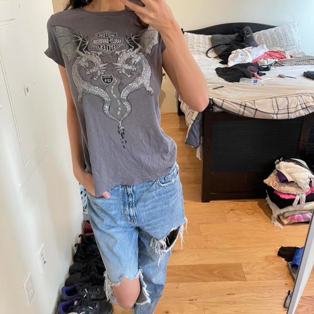 Harley-Davidson Charcoal Dragon Graphic Tee